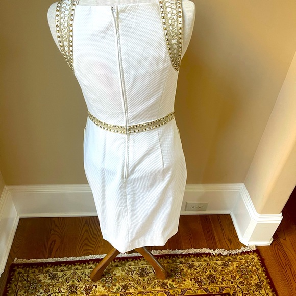 NWT Lilly Pulitzer White/Gold Dress - size 6 - Picture 2 of 2
